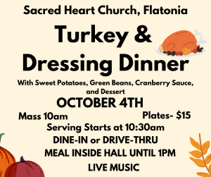 Sacred Heart Parish Flatonia Turkey Dinner