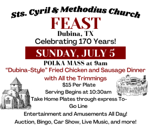 Sts. Cyril & Methodius Shrine Feast in Dubina