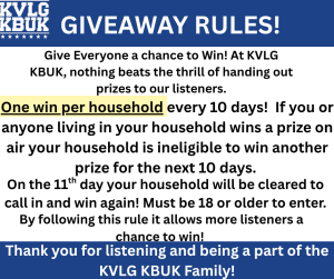 Giveaway Rules