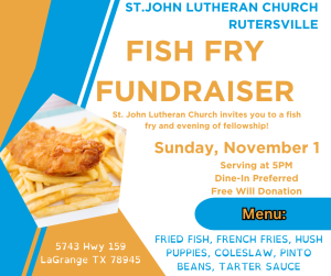 St. John Ruttersville Fish Fry Fundraiser